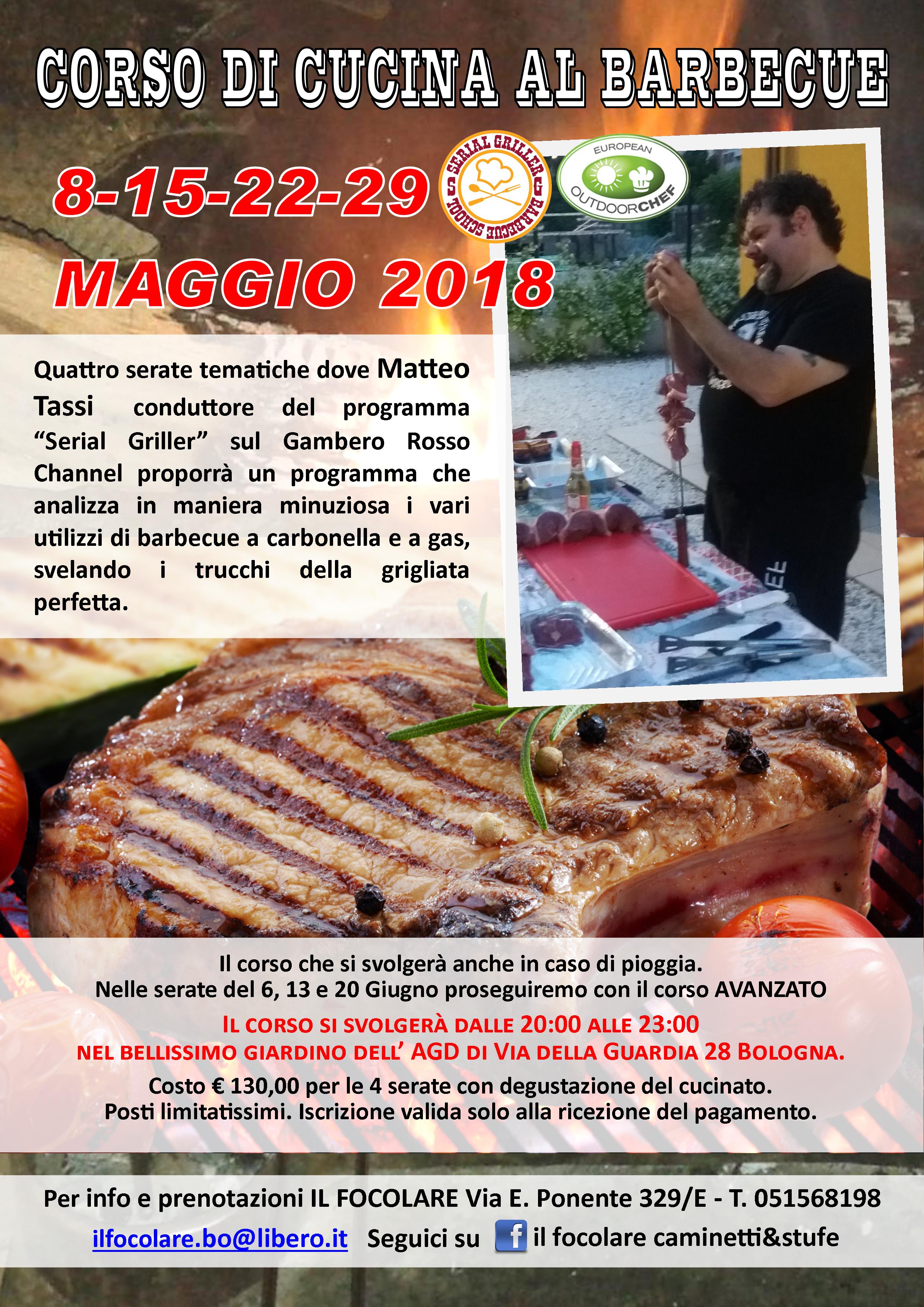 Corso cottura su barbecue Maggio 2018 Ultimi posti disponibili