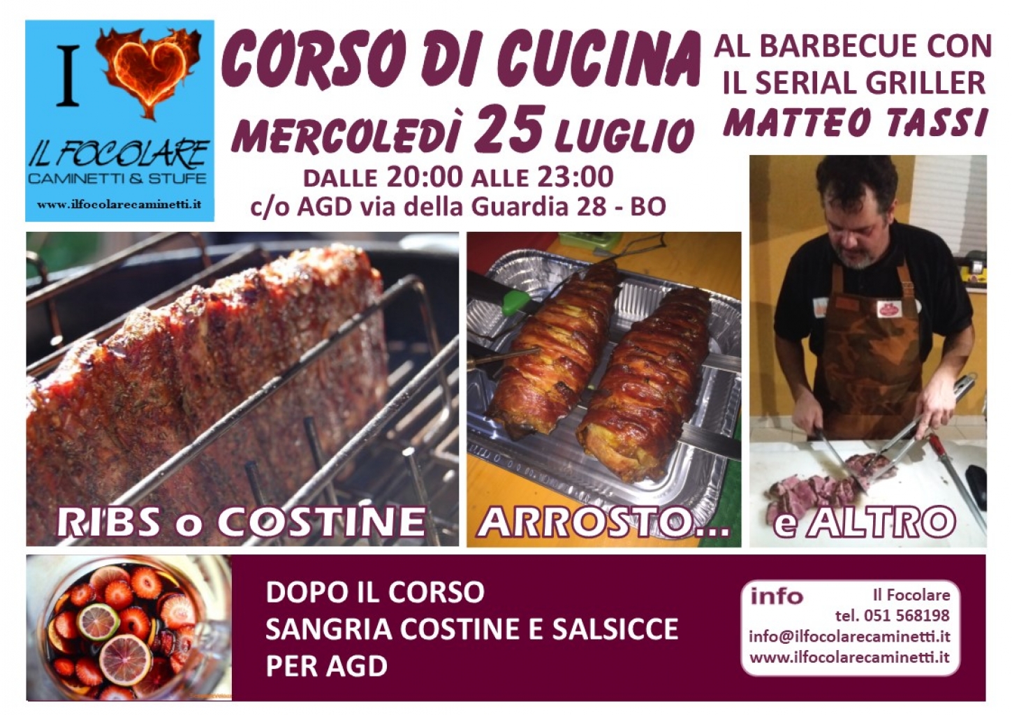 Corso di Cucina al Barbecue Matteo Tassi, 25 Luglio 2018